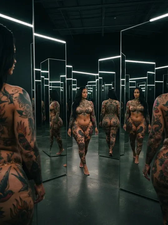 AI image: Walking through a hall of mirrors