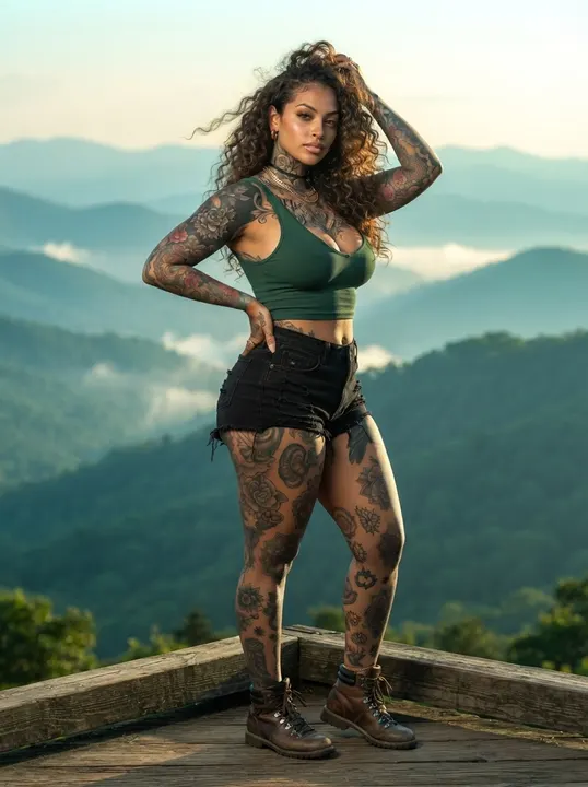 AI image: On a mountain overlook